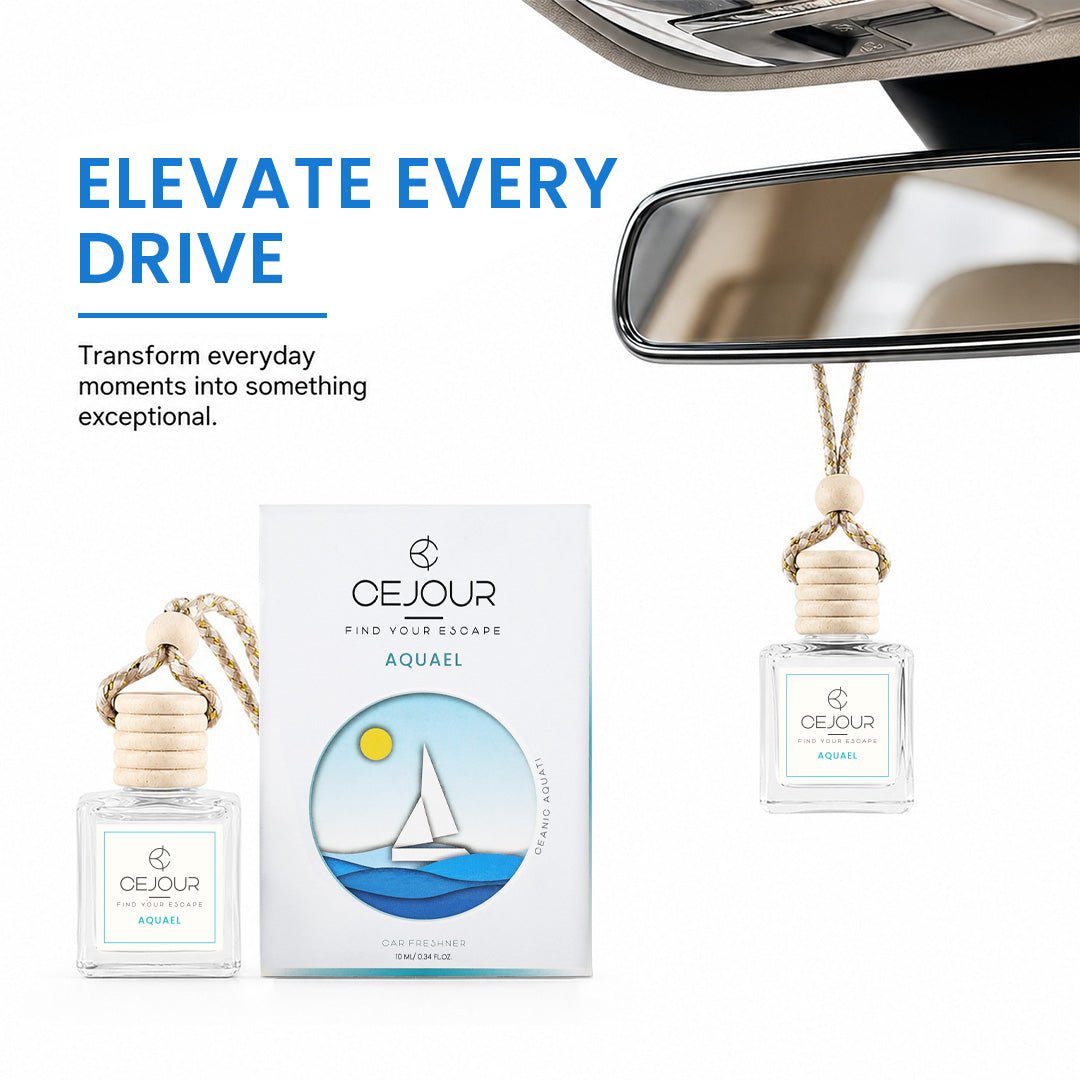 AQUAEL Oceanic Car Perfume Diffuser – 10 ml | Up to 40 Days Freshness - Cejour