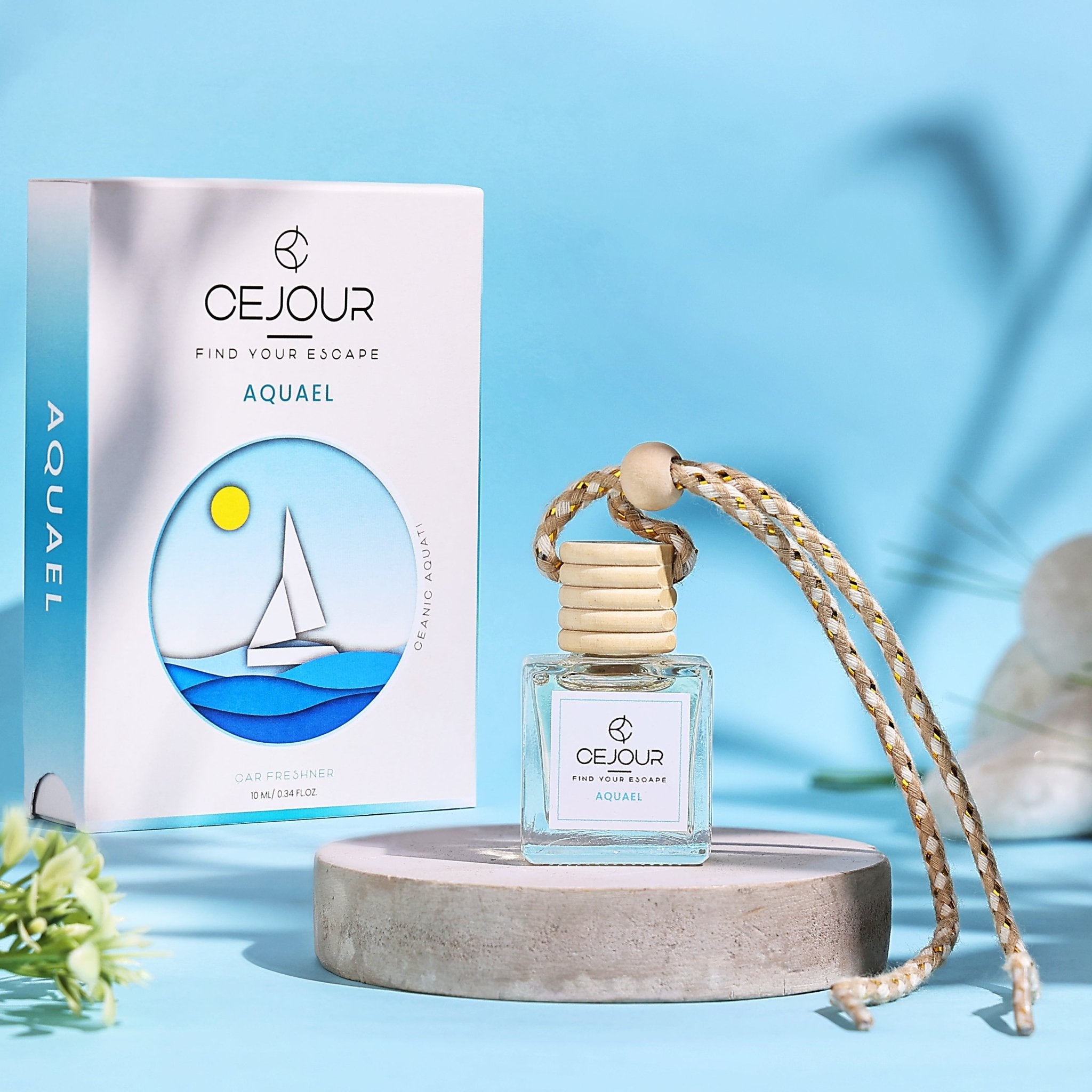 AQUAEL Oceanic Car Perfume Diffuser – 10 ml | Up to 60 Days Freshness - Cejour