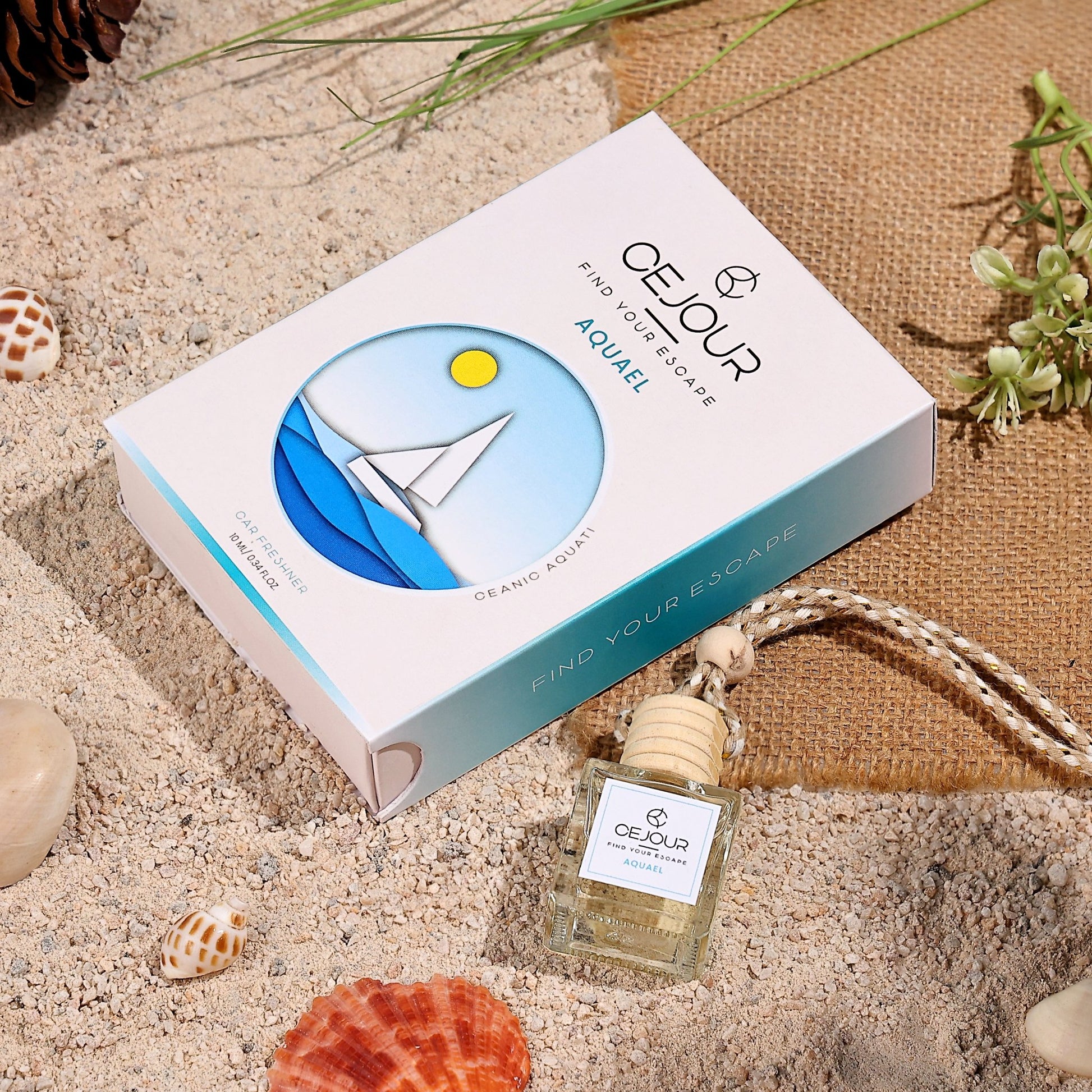 AQUAEL Oceanic Car Perfume Diffuser – 10 ml | Up to 60 Days Freshness - Cejour