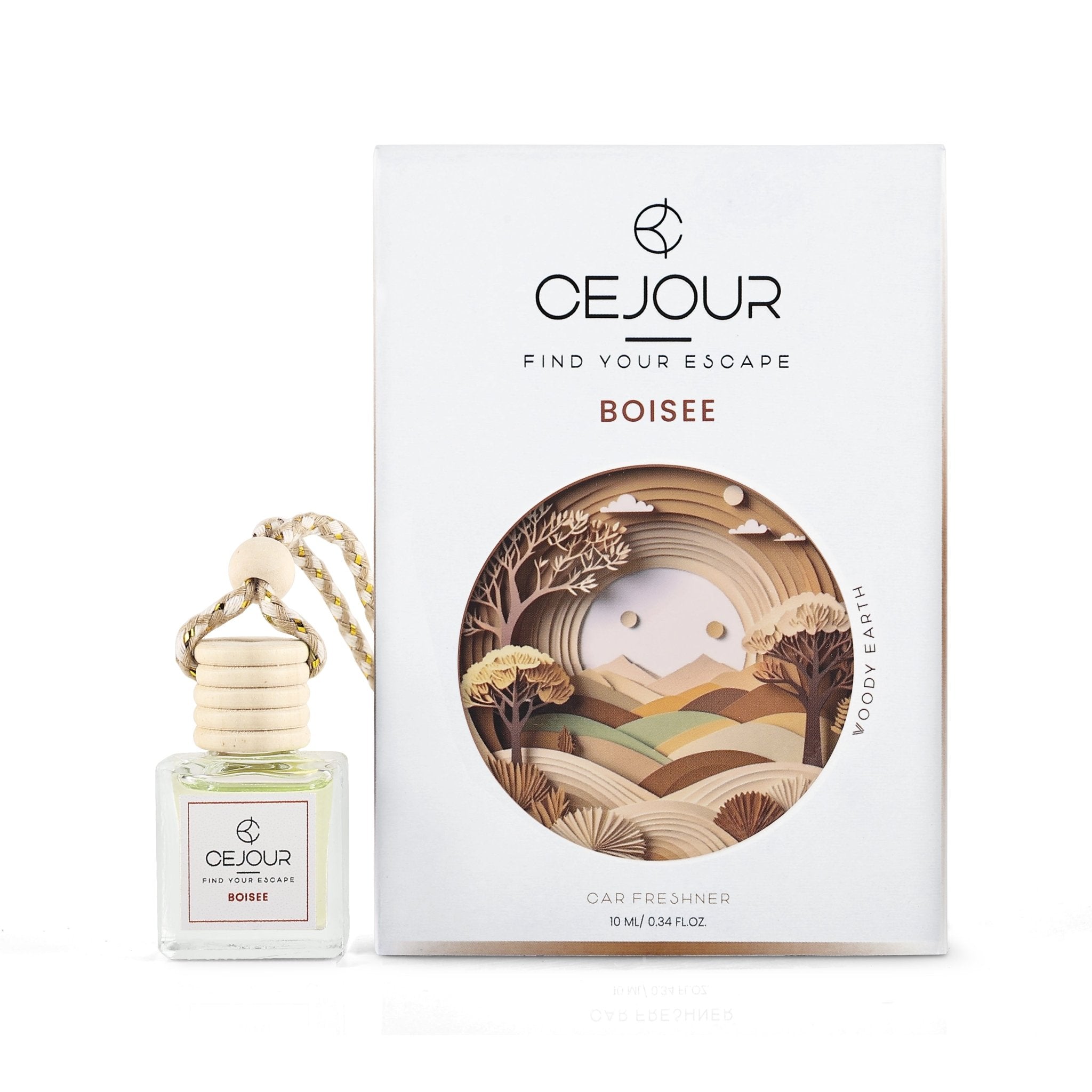 BOISÉE Woody Car Perfume Diffuser – 10 ml | Up to 60 days Freshness - Cejour