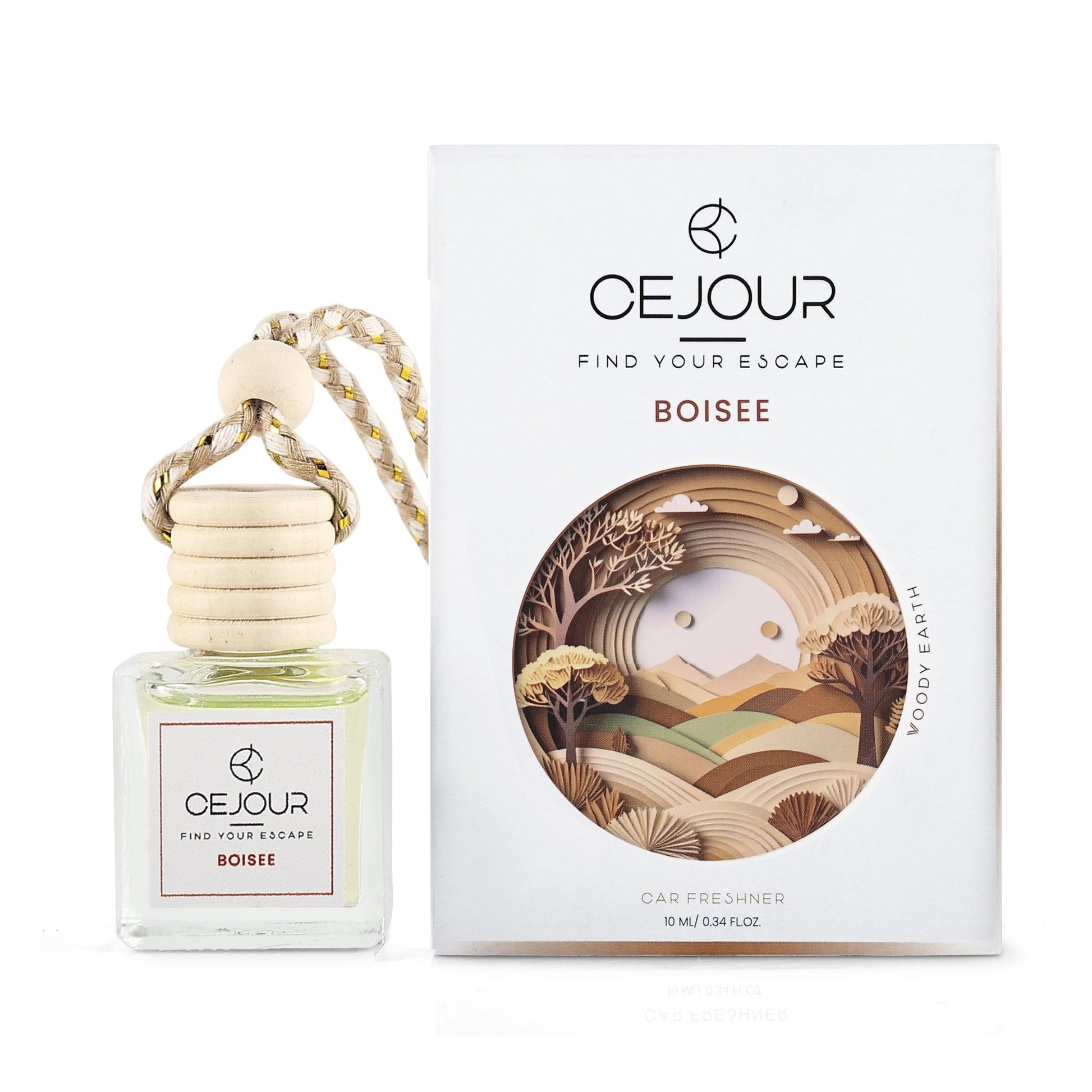 BOISÉE Woody Car Perfume Diffuser – 10 ml | Up to 60 days Freshness - Cejour