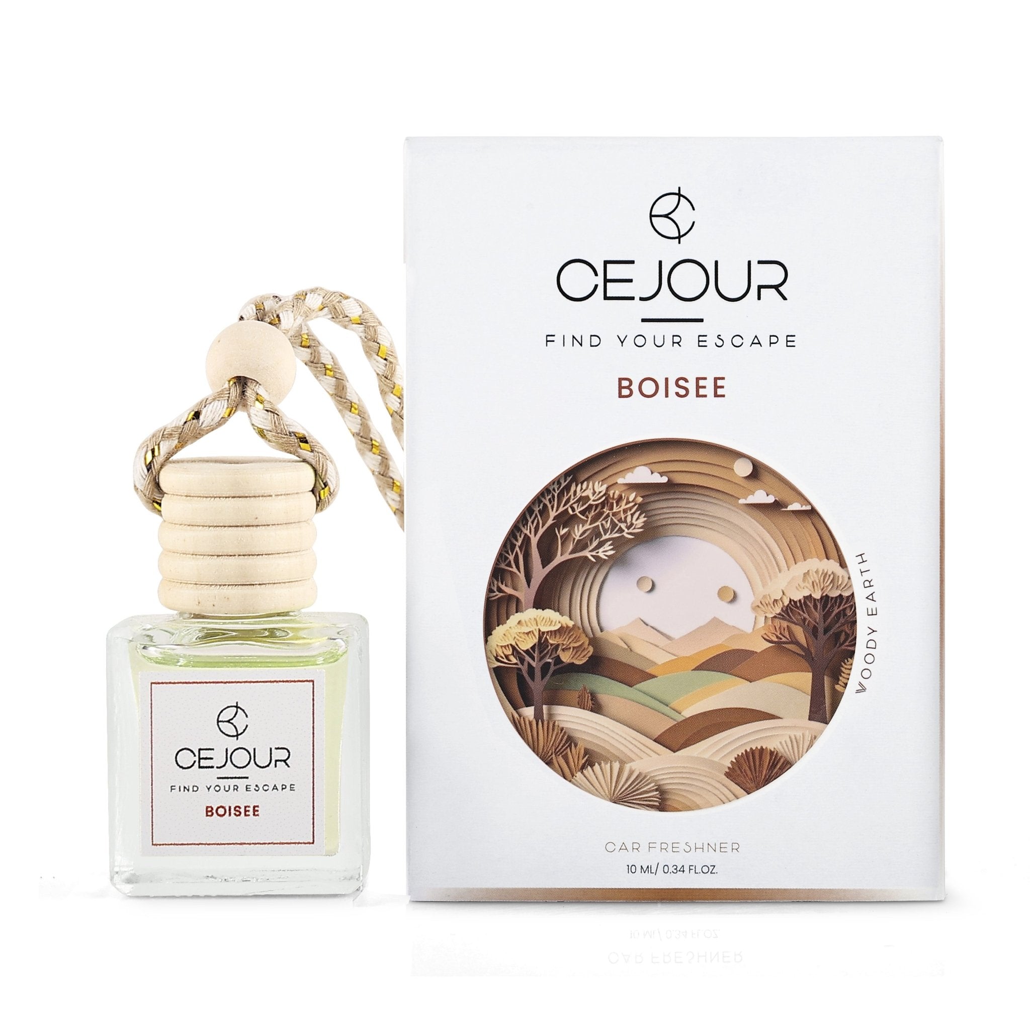 BOISÉE Woody Car Perfume Diffuser – 10 ml | Up to 60 days Freshness - Cejour