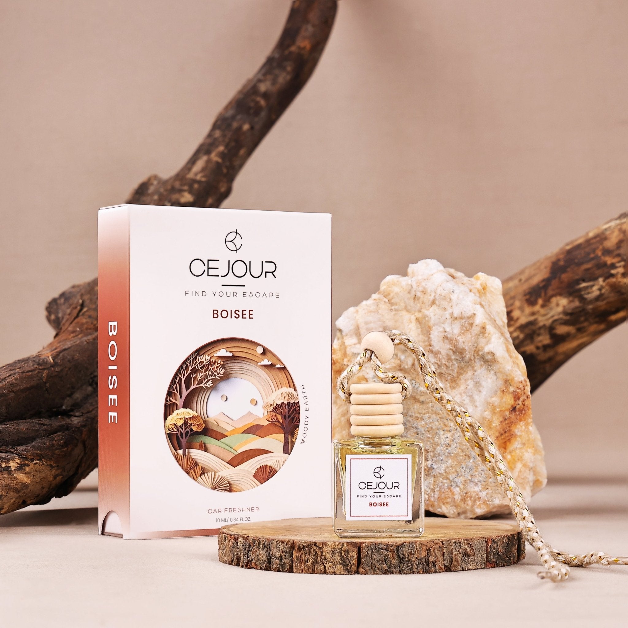 BOISÉE Woody Car Perfume Diffuser – 10 ml | Up to 60 days Freshness - Cejour