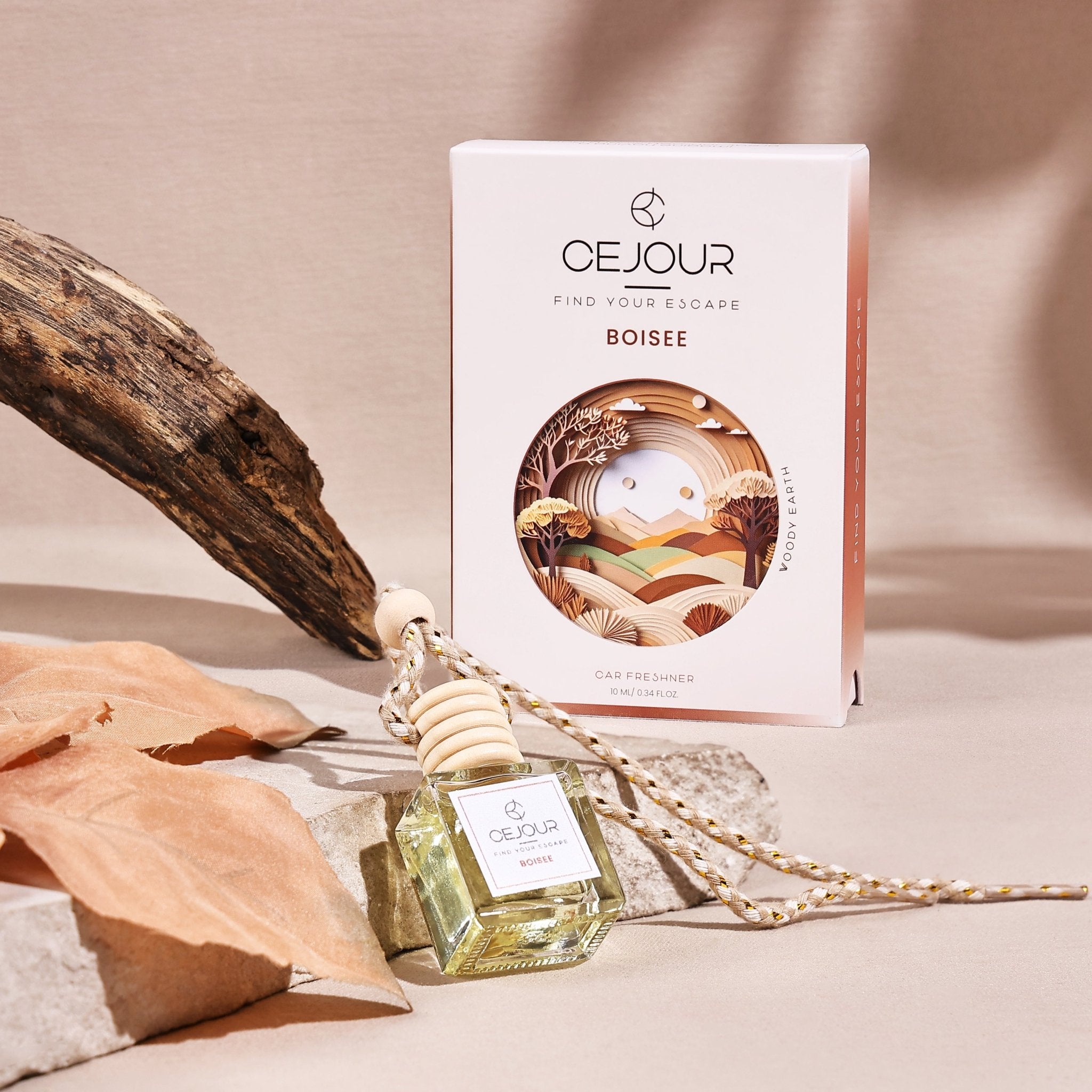 BOISÉE Woody Car Perfume Diffuser – 10 ml | Up to 60 days Freshness - Cejour