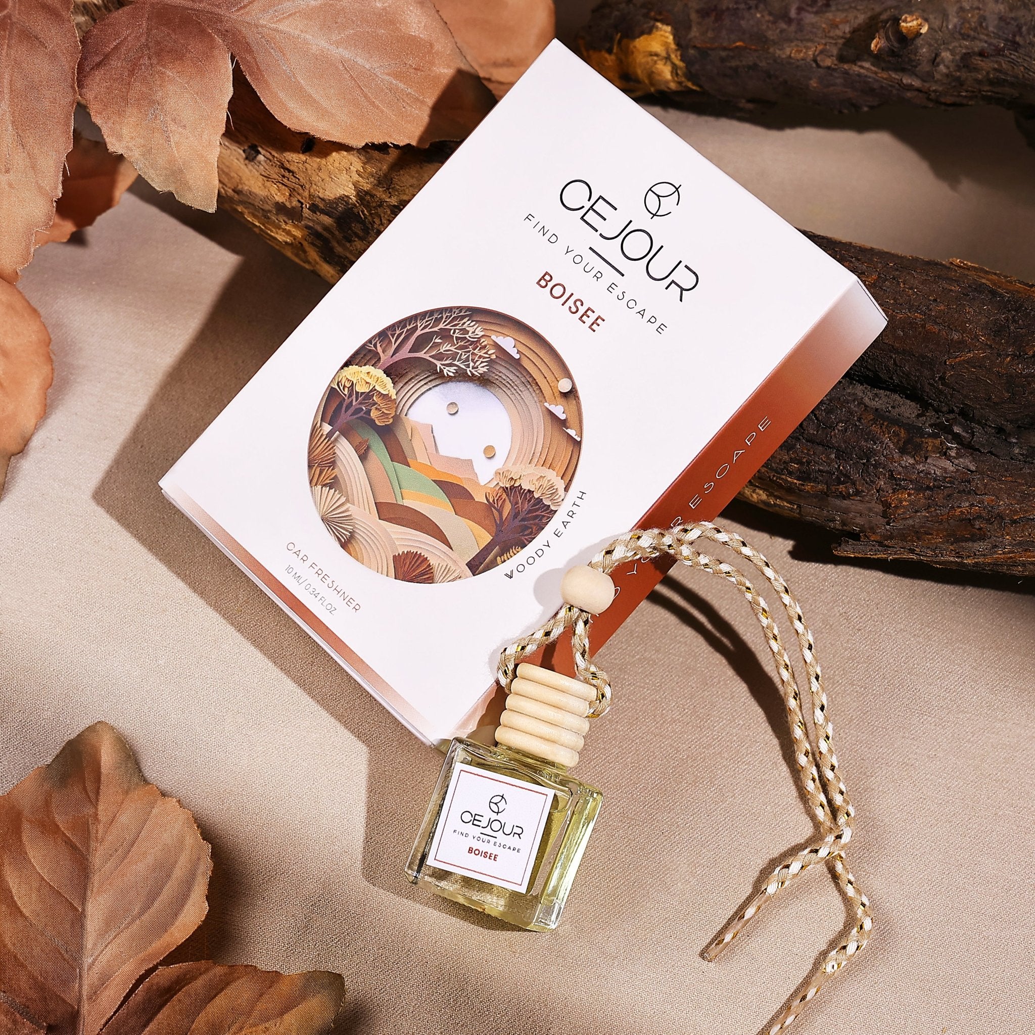 BOISÉE Woody Car Perfume Diffuser – 10 ml | Up to 60 days Freshness - Cejour