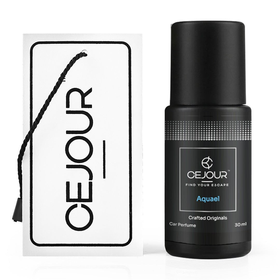 Cejour AQUAEL Oceanic Car Perfume Spray with Hanging Card – 30 ml | 60+ Days, 300+ Sprays - Cejour