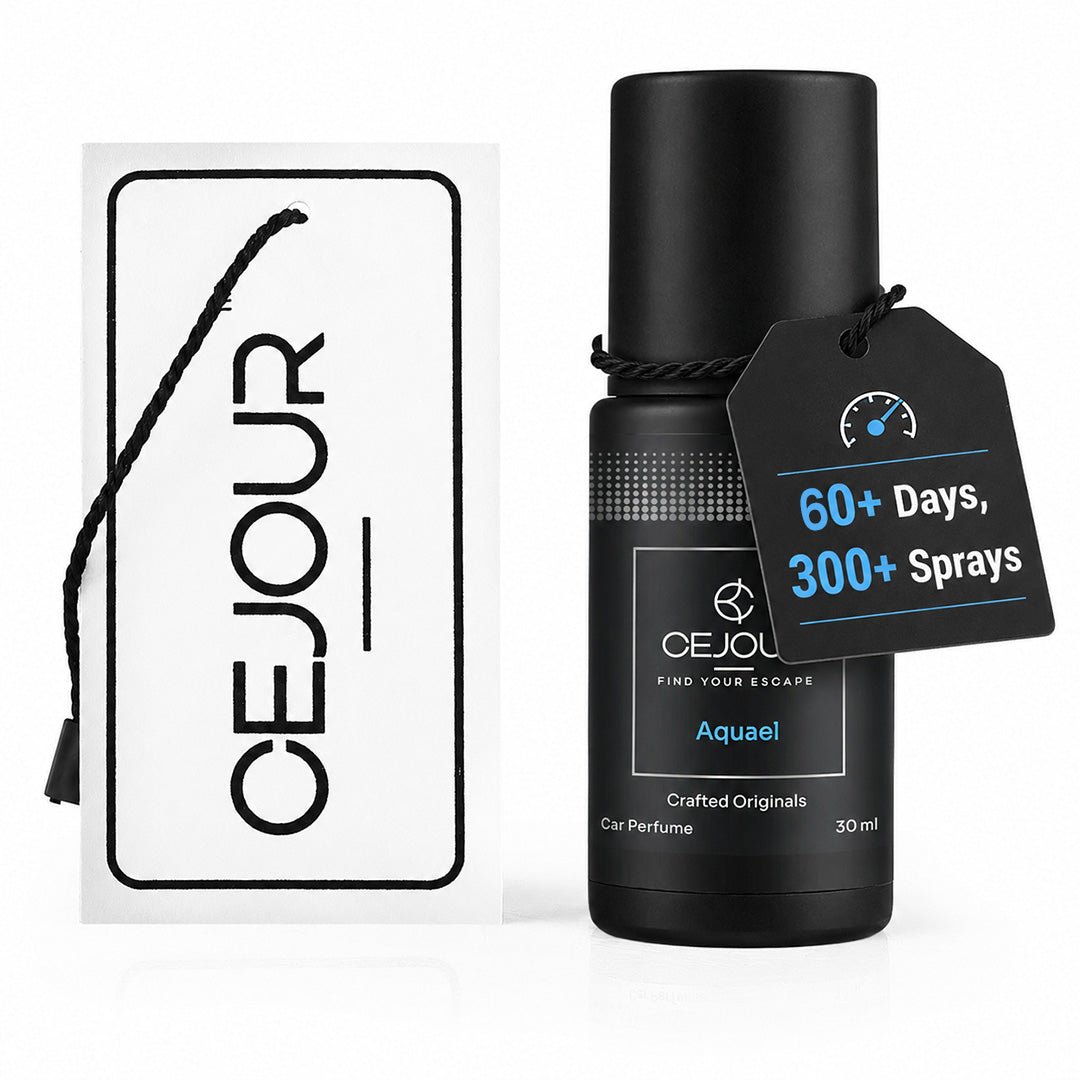 Cejour Aquael Oceanic Car Perfume Spray with Hanging Card – 30 ml | 60+ Days, 300+ Sprays - Cejour