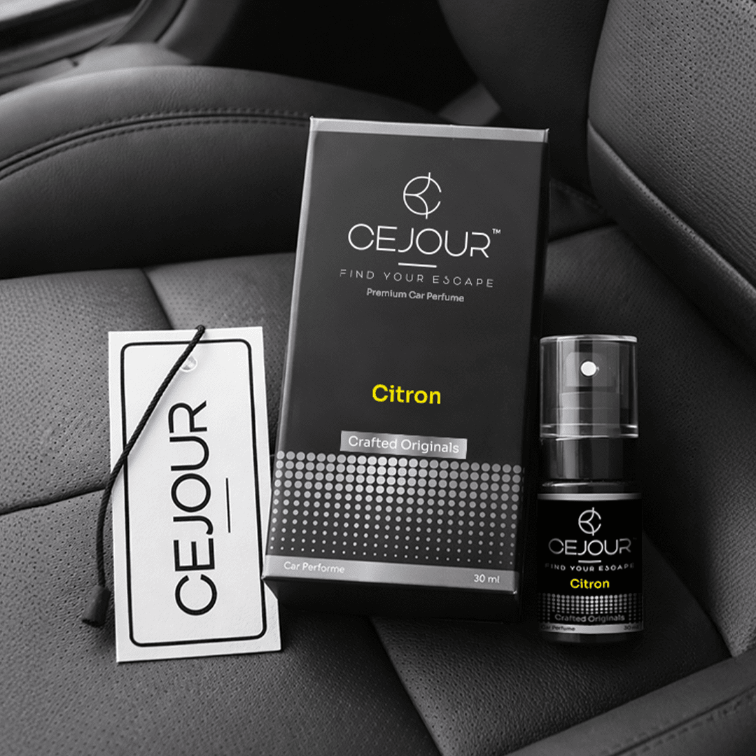 Cejour Citron Car Perfume Spray with Hanging Card – 30 ml | 60+ Days, 300+ Sprays - Cejour