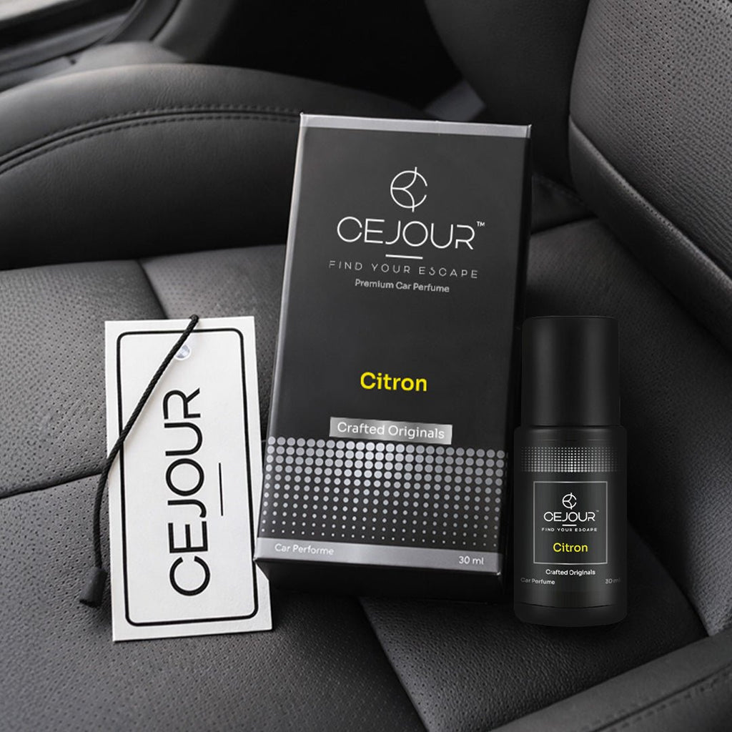 Cejour Citron Car Perfume Spray with Hanging Card – 30 ml | 60+ Days, 300+ Sprays - Cejour