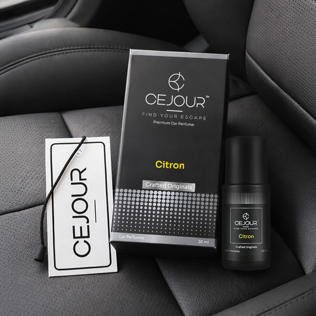 Cejour Citron Car Perfume Spray with Hanging Card – 30 ml | 60+ Days, 300+ Sprays - Cejour
