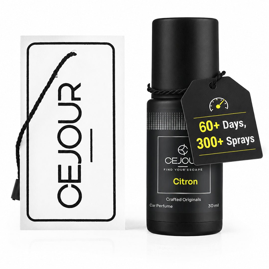 Cejour Citron Car Perfume Spray with Hanging Card – 30 ml | 60+ Days, 300+ Sprays - Cejour