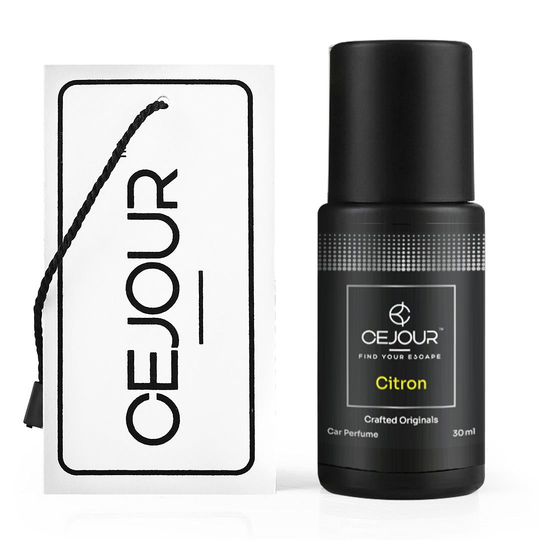 Cejour Citron Car Perfume Spray with Hanging Card – 30 ml | 60+ Days, 300+ Sprays - Cejour