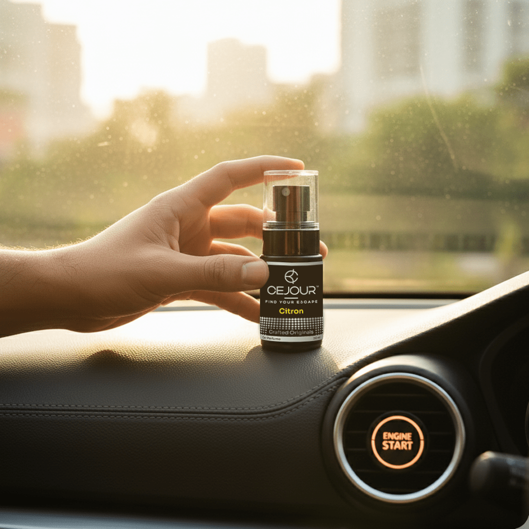 Cejour Citron Car Perfume Spray with Hanging Card – 30 ml | 60+ Days, 300+ Sprays - Cejour