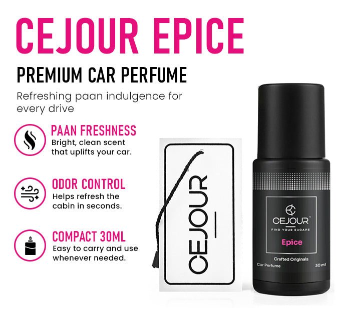 Cejour Épice Istanbul Spice Car Perfume Spray with Hanging Card – 30 ml | 60+ Days, 300+ Sprays - Cejour