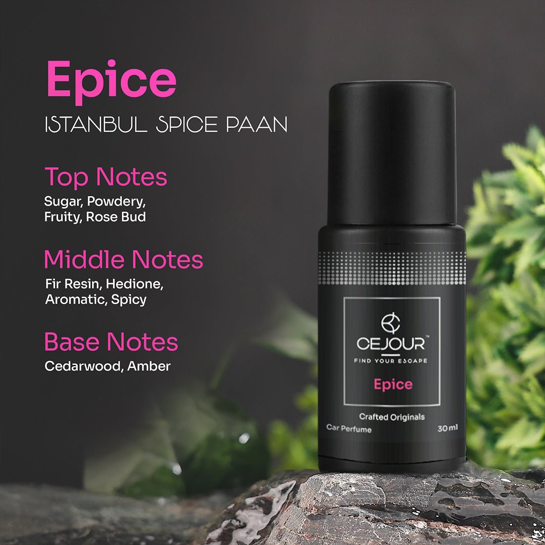Cejour ÉPICE Istanbul Spice Car Perfume Spray with Hanging Card – 30 ml | 60+ Days, 300+ Sprays - Cejour
