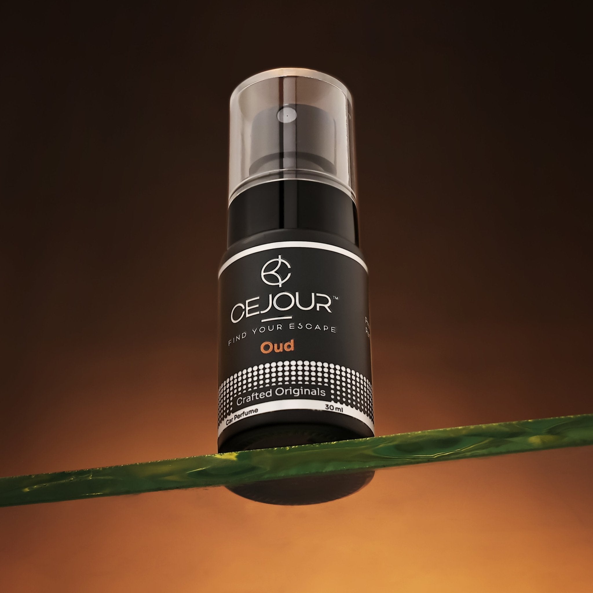 Cejour Oud Car Perfume Spray with Hanging Card – 30 ml | Premium Car Fragrance for daily commute | 60+ Days, 300+ Sprays | Luxury Car Air Freshener | Best Car Accessories - Cejour