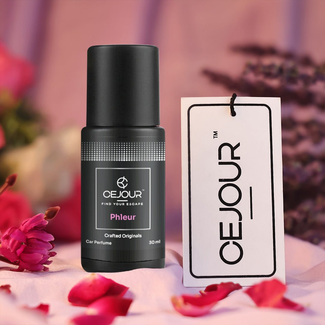 Cejour PHLEUR Floral Car Perfume Spray with Hanging Card – 30 ml | 60+ Days, 300+ Sprays - Cejour