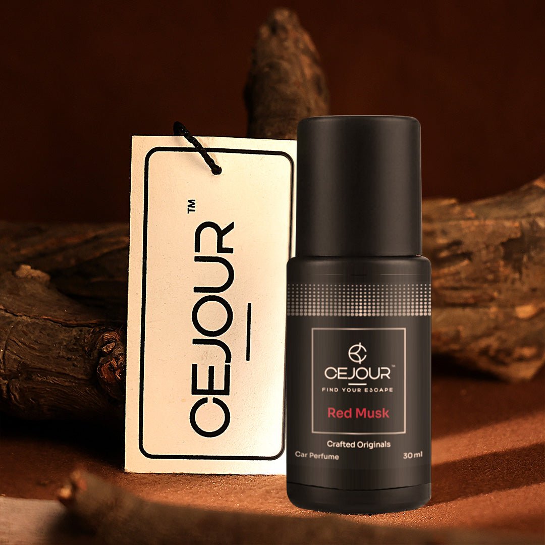 Cejour Red Musk Car Perfume Spray with Hanging Card – 30 ml | 60+ Days, 300+ Sprays - Cejour