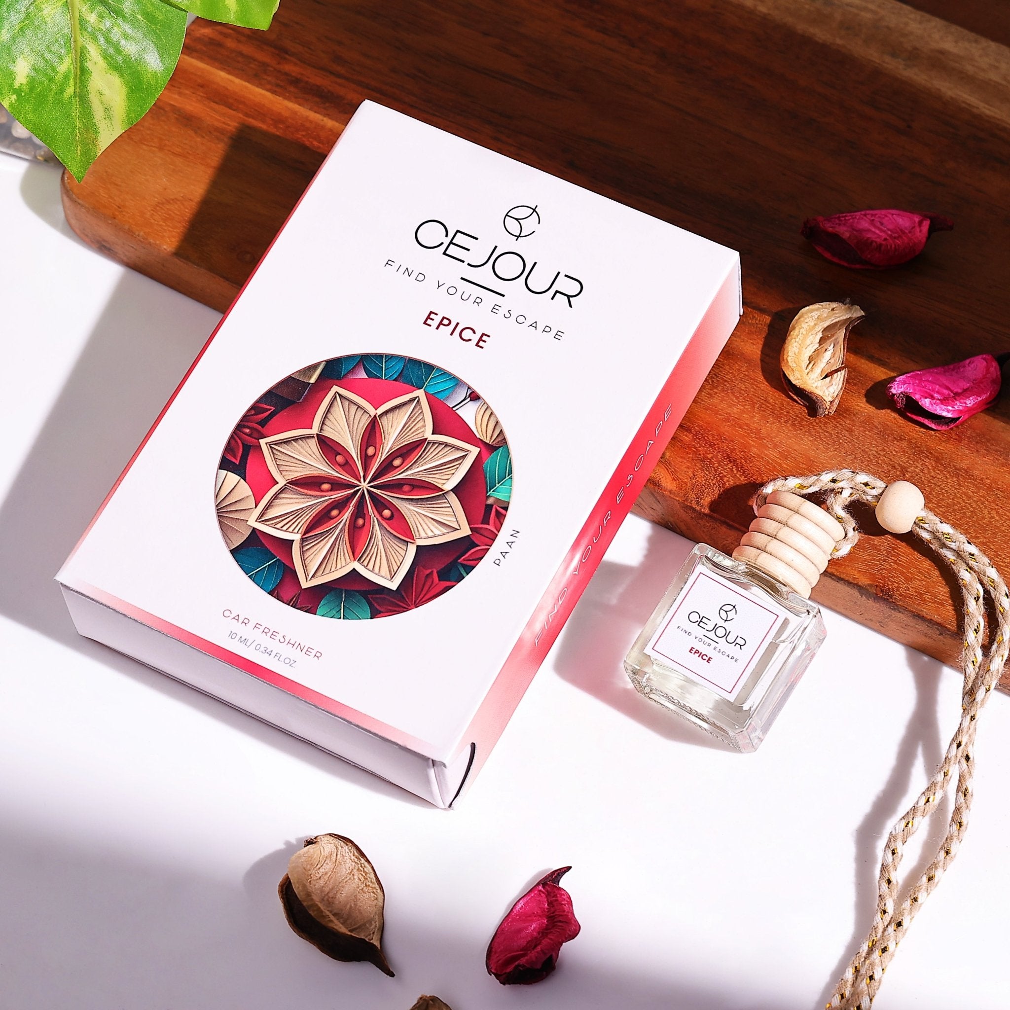 ÉPICE Paan Car Perfume Diffuser – 10 ml | Up to 60 Days Long - Lasting Fragrance - Cejour