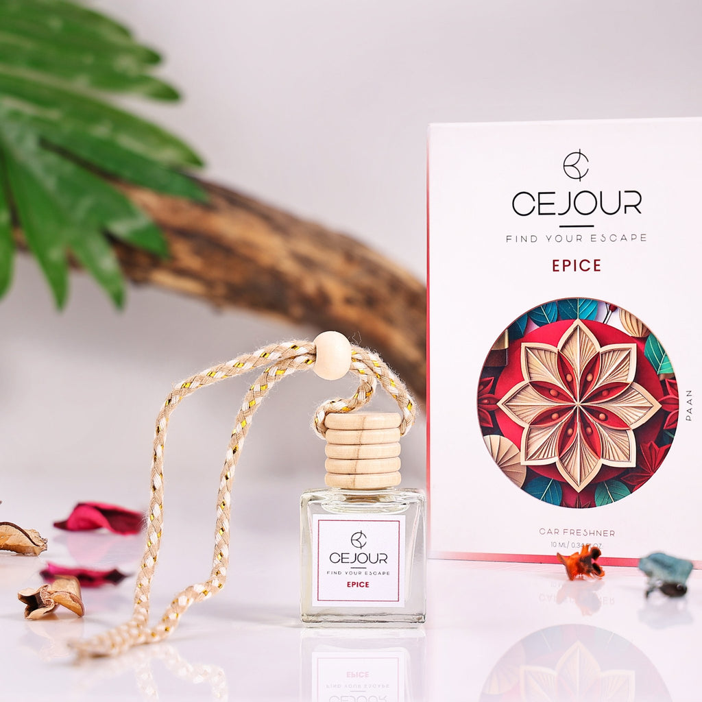 ÉPICE Paan Car Perfume Diffuser – 10 ml | Up to 60 Days Long - Lasting Fragrance - Cejour