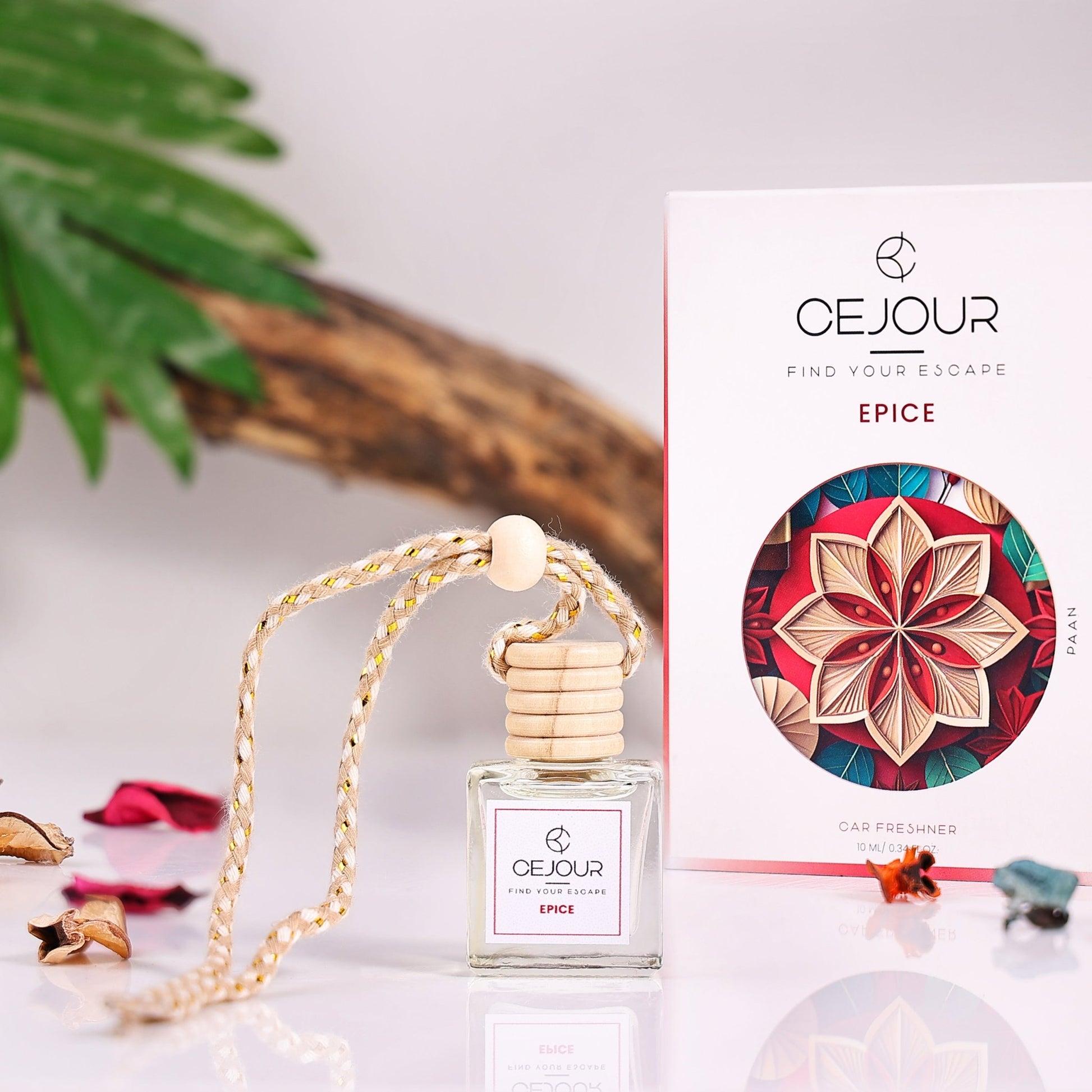 ÉPICE Paan Car Perfume Diffuser – 10 ml | Up to 60 Days Long - Lasting Fragrance - Cejour