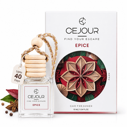ÉPICE Warm Spice Car Perfume Diffuser – 10 ml | Up to 40 Days Long-Lasting Fragrance - Cejour