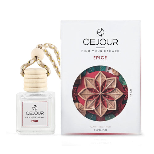 ÉPICE Warm Spice Car Perfume Diffuser – 10 ml | Up to 60 Days Long - Lasting Fragrance - Cejour
