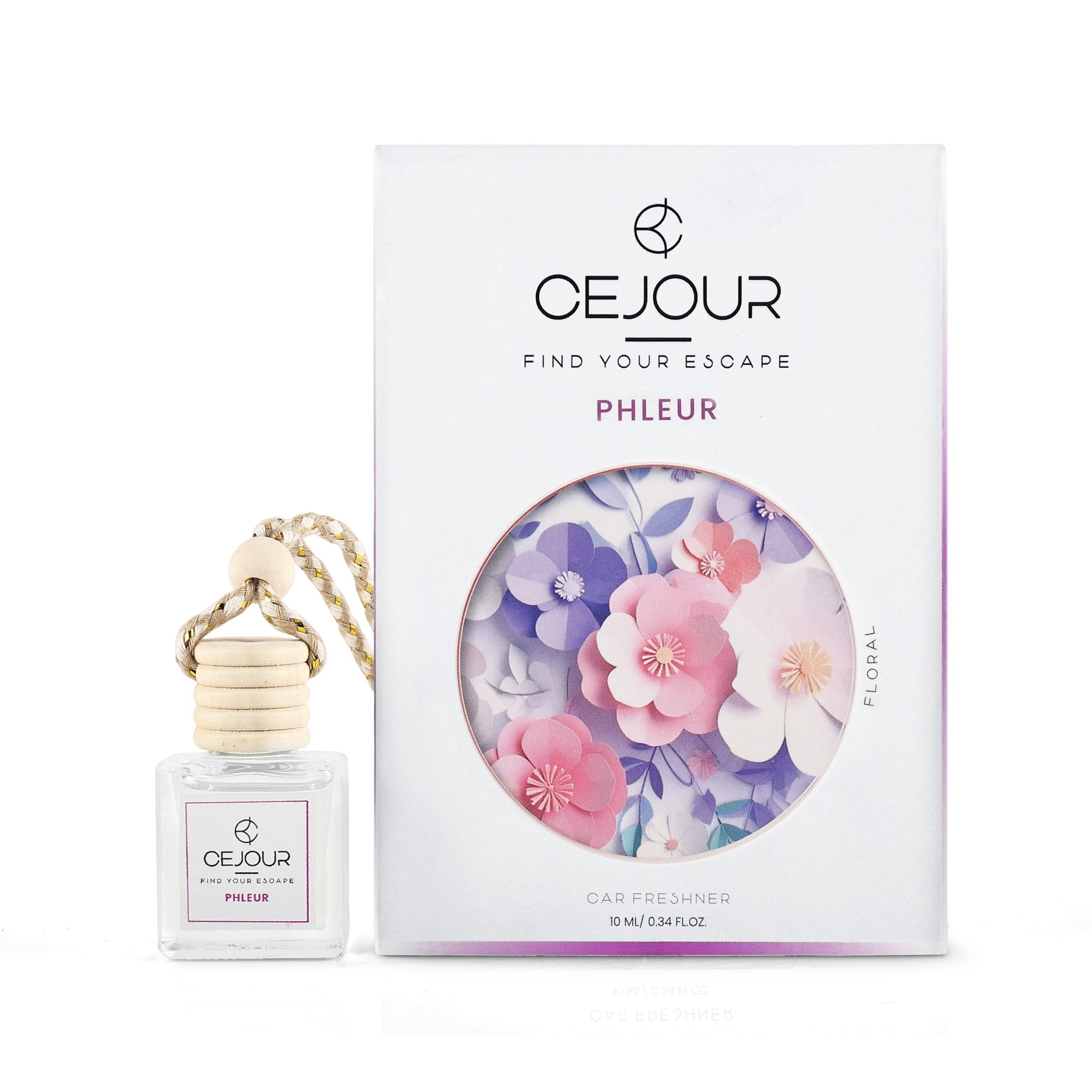 PHLEUR Floral Car Perfume Diffuser – 10 ml | Up to 60 days Freshness - Cejour