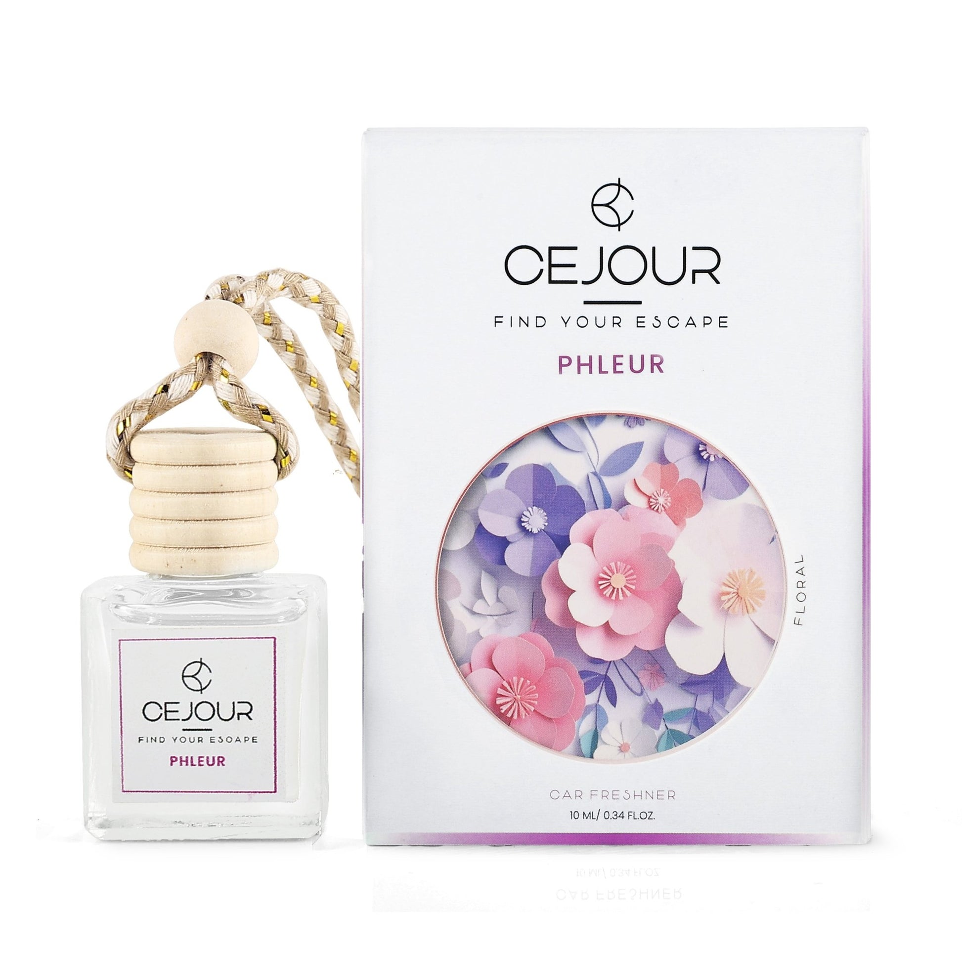 PHLEUR Floral Car Perfume Diffuser – 10 ml | Up to 60 days Freshness - Cejour