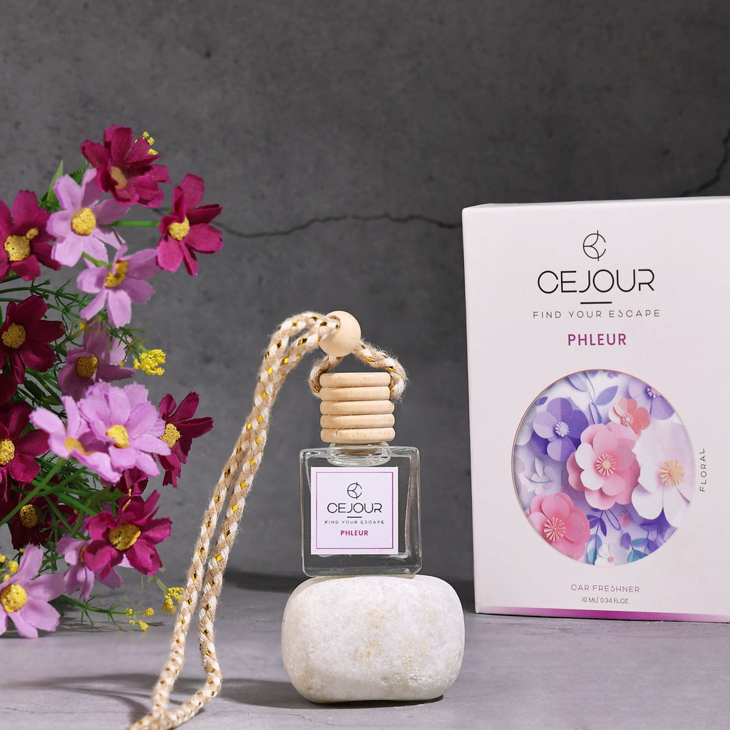 PHLEUR Floral Car Perfume Diffuser – 10 ml | Up to 60 days Freshness - Cejour