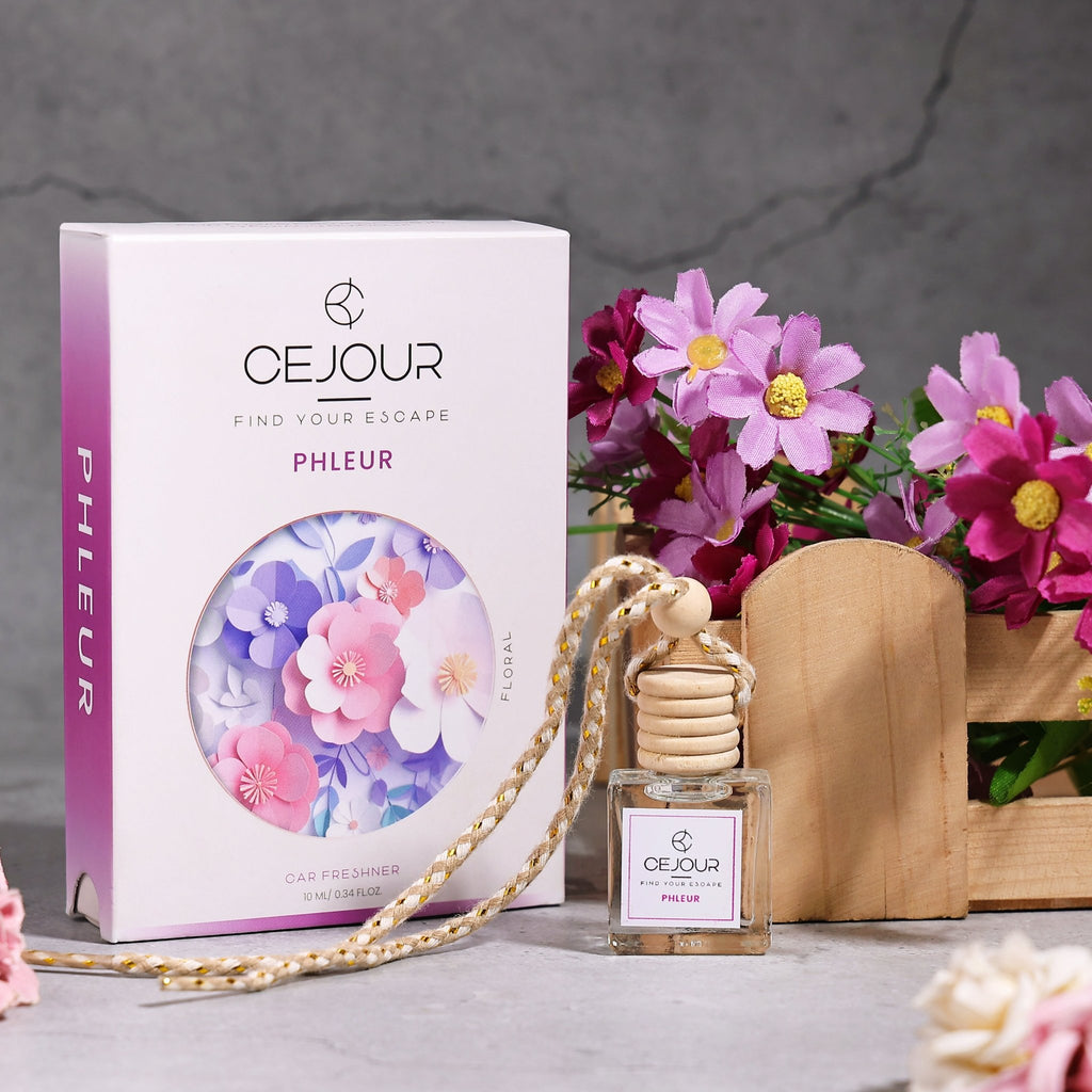 PHLEUR Floral Car Perfume Diffuser – 10 ml | Up to 60 days Freshness - Cejour